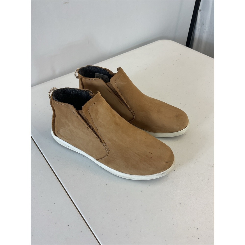 OLUKAI Hawai'iloa Manu Hope‎ Fox Nubuck Leather Slip On Boho Ankle Boot 7.5